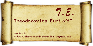 Theodorovits Euniké névjegykártya